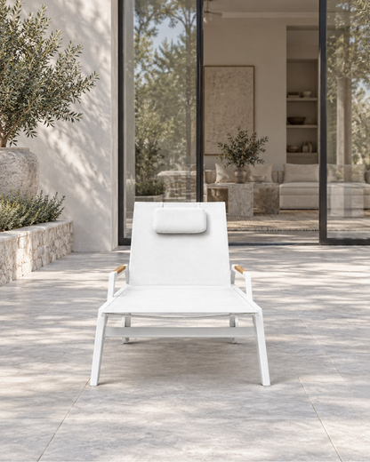 Faro Sun Lounger in a styled setting