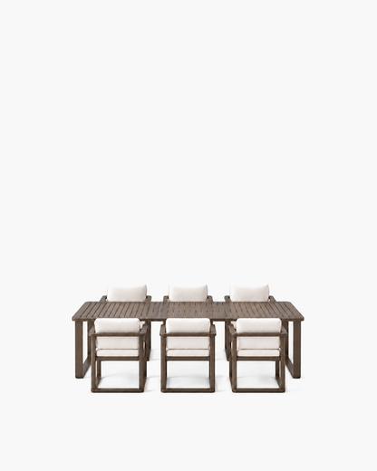 Grace Outdoor Dining Set in Aluminium