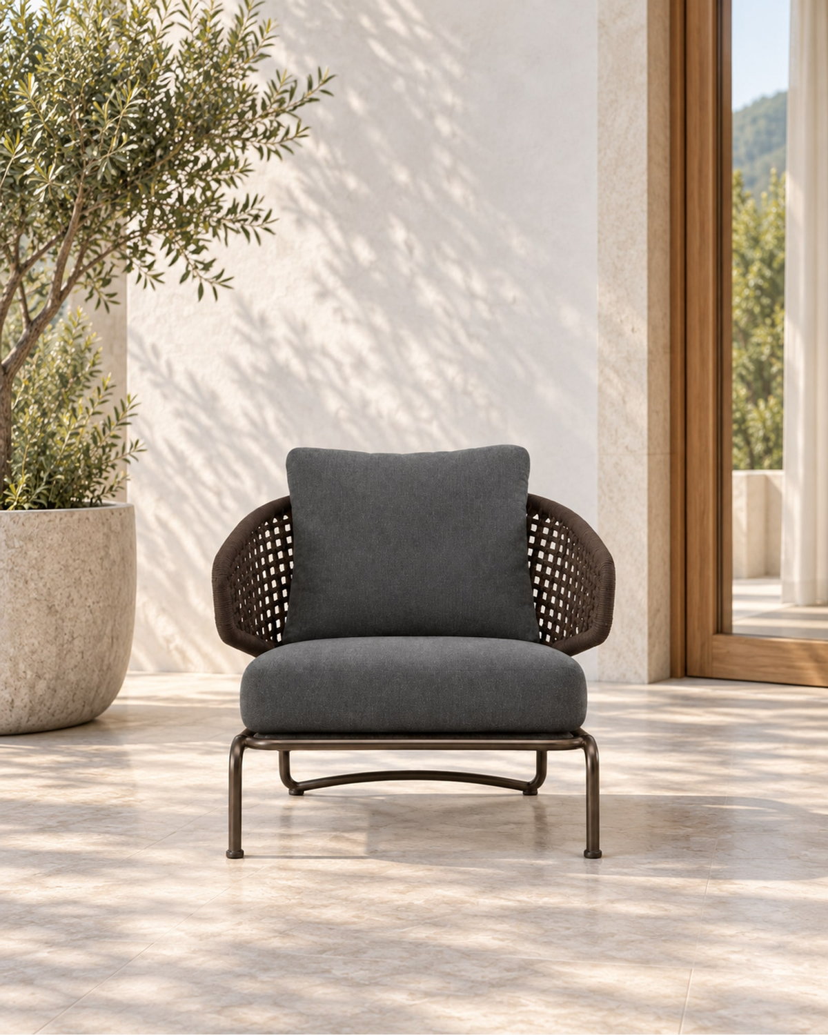 Ischia Lounge Chair in a styled setting