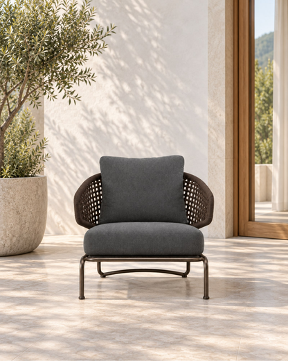 Ischia Lounge Chair in a styled setting