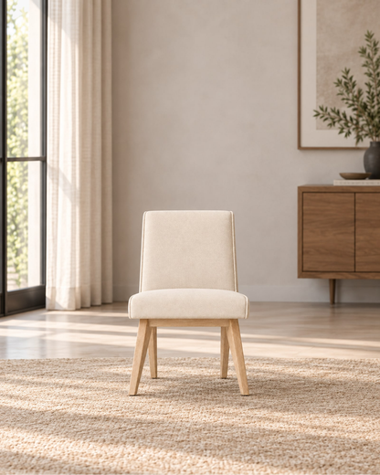 Jakob Fabric Dining Side Chair in a styled setting
