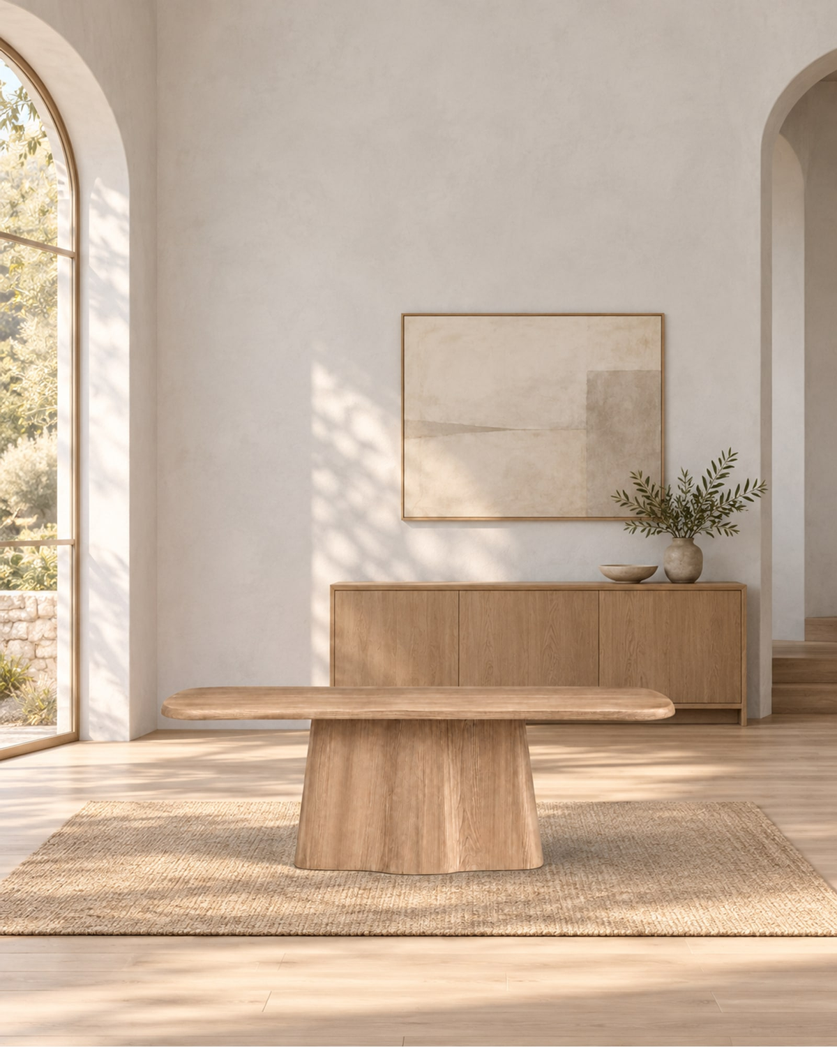 Kyoto Rectangular Dining Table in a styled setting