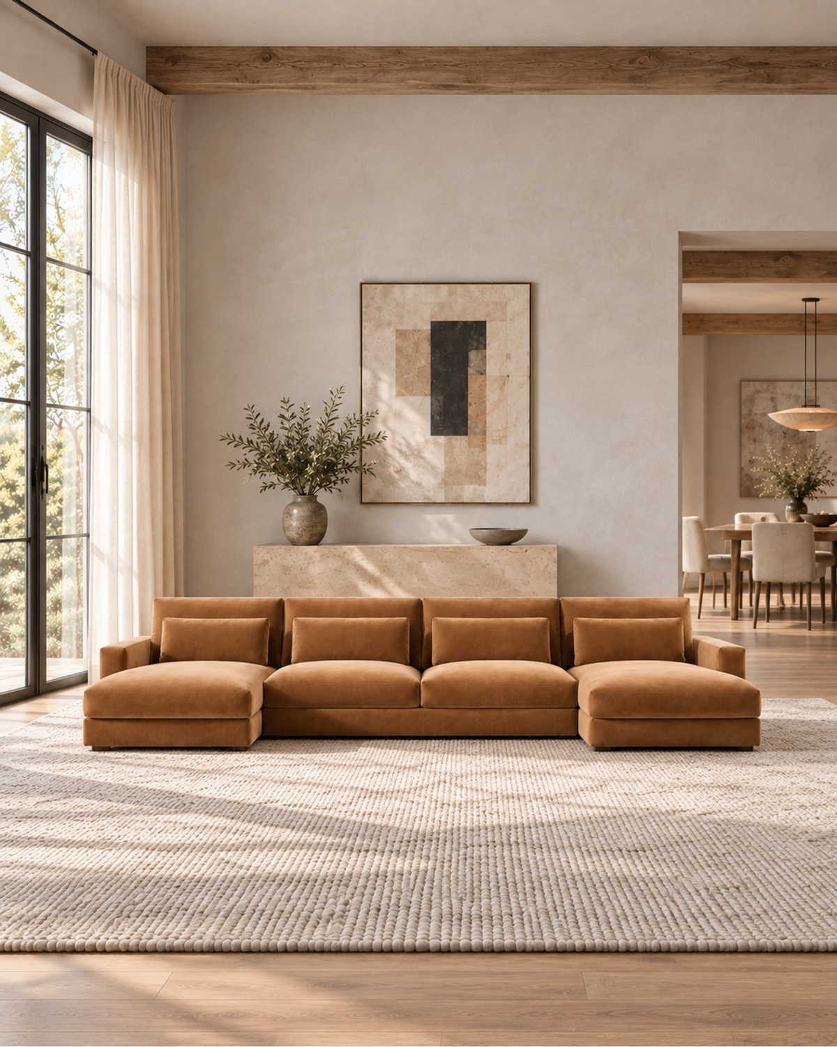 Lugano Sofa in a styled setting