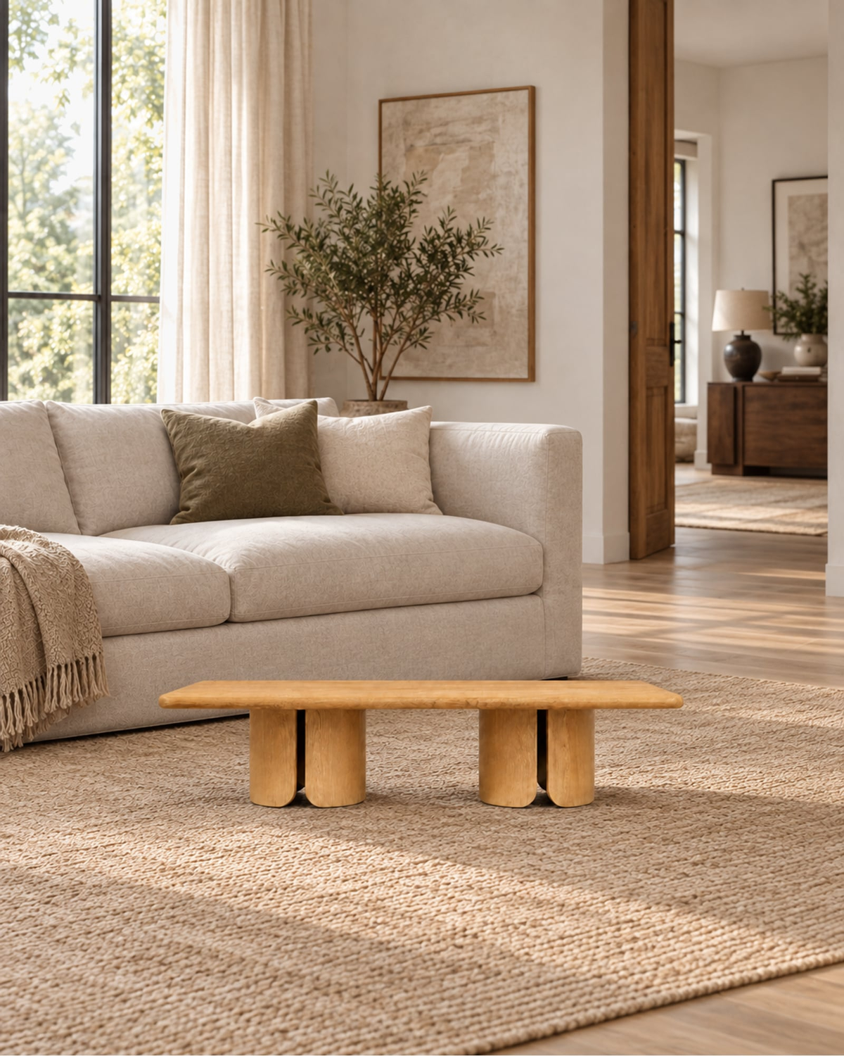 Madero Coffee Table in a styled setting