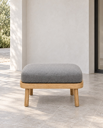 Menorca Ottoman in a styled setting