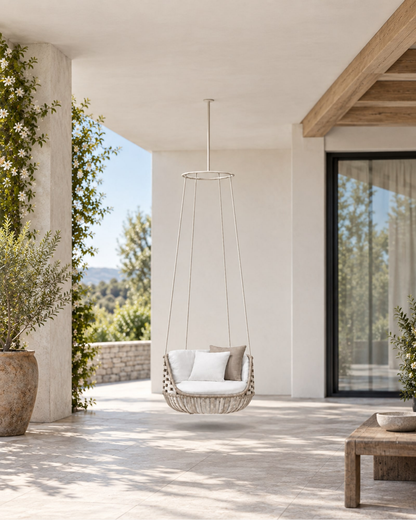 Portico Swing Seat, Single in a styled setting