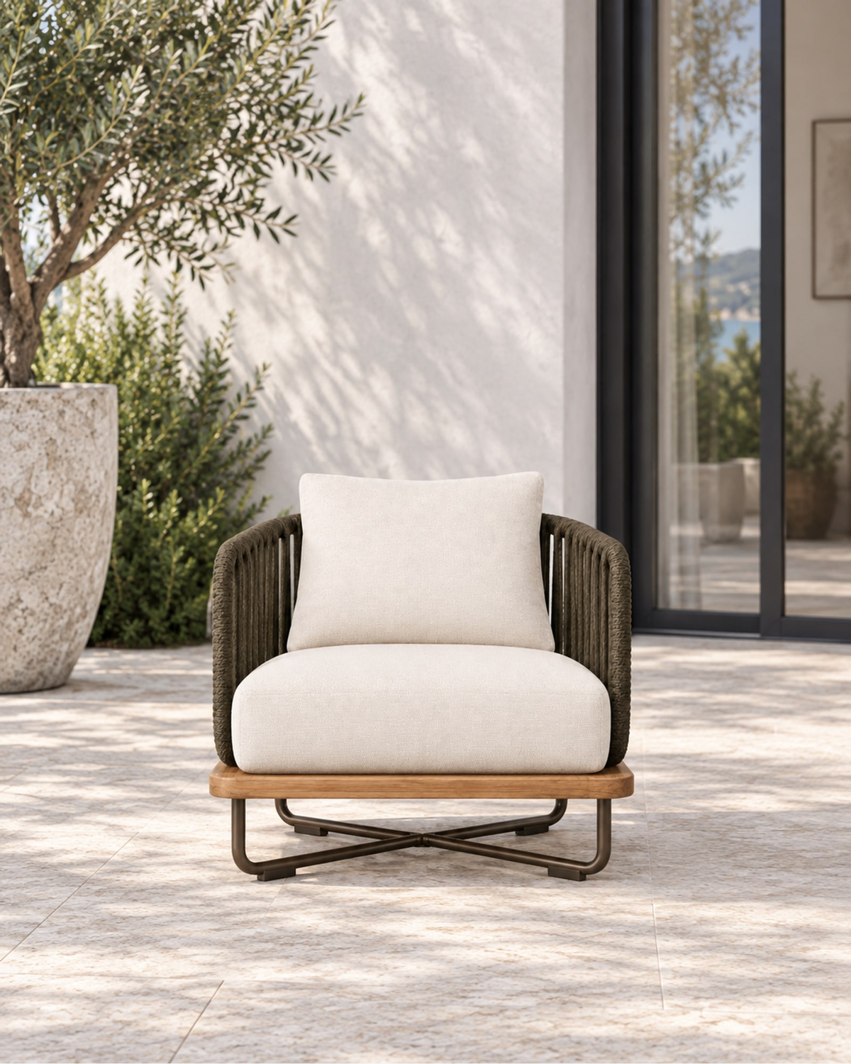 Portofino Lounge Chair in a styled setting