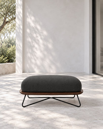 Positano Ottoman in a styled setting