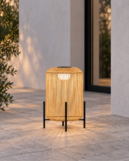 Solano Solar Lantern, Drum in a styled setting