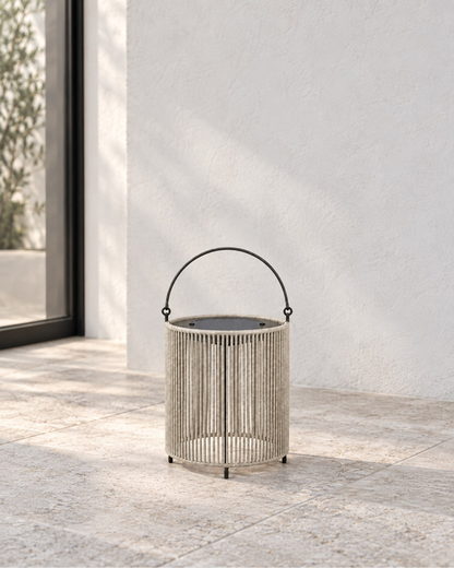 Solano Solar Lantern, Small in a styled setting