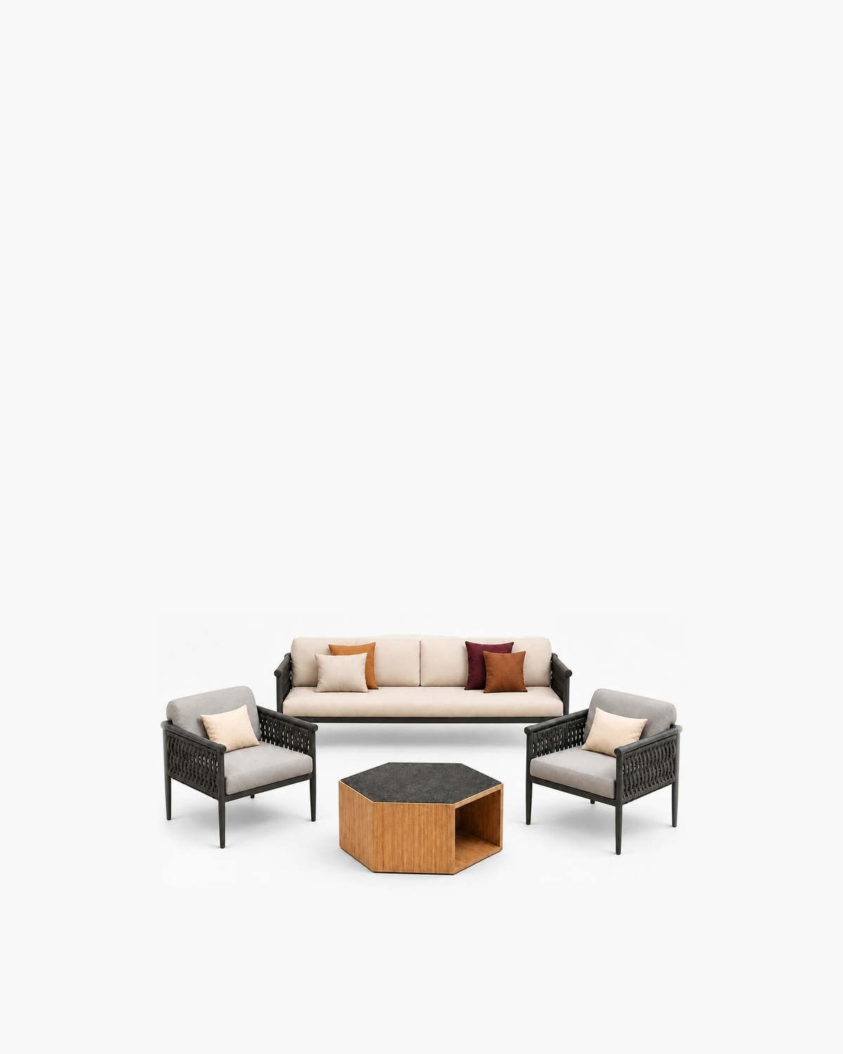 Formentera Outdoor Sofa Set — studio view