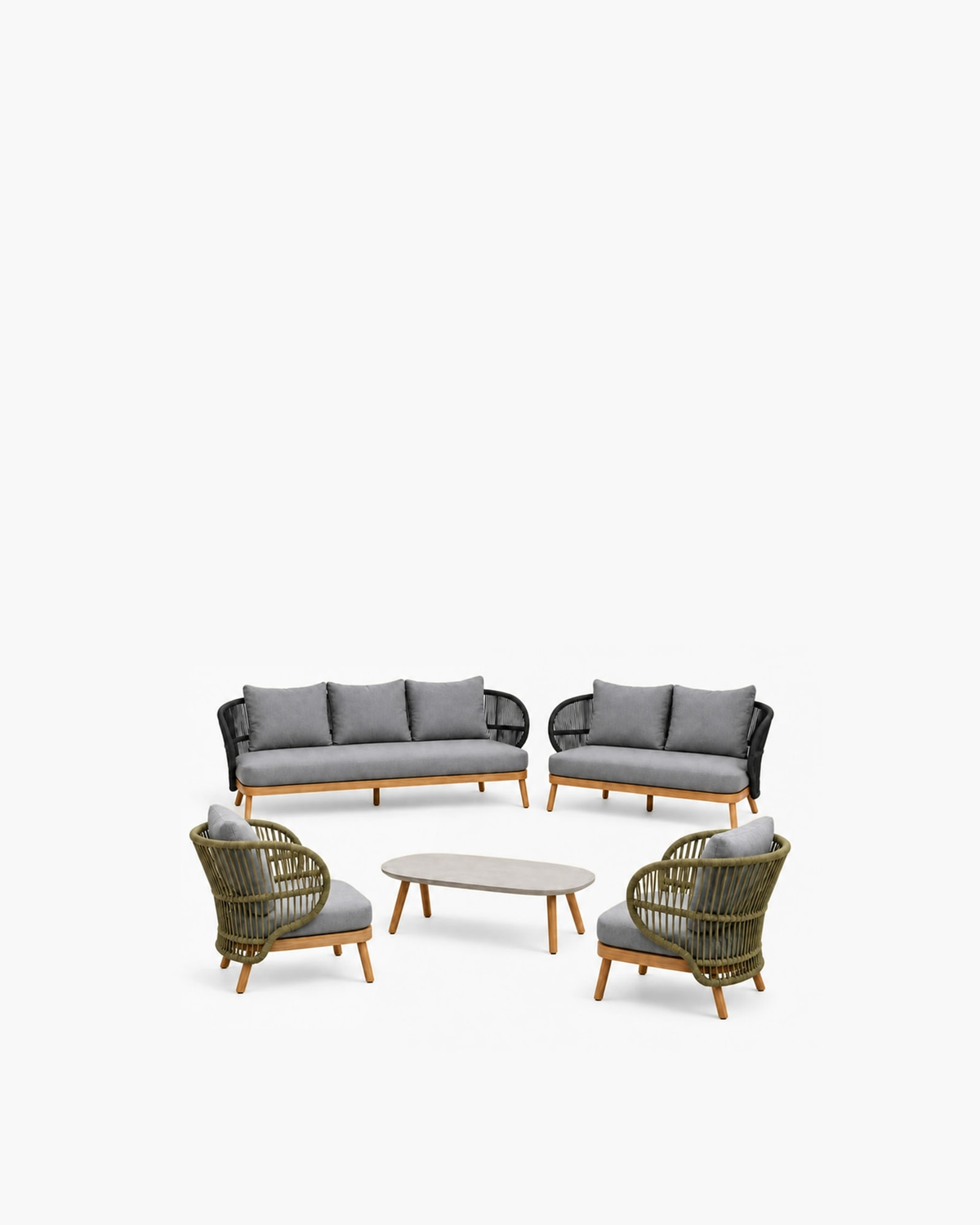 Menorca Outdoor Sofa Set — studio view